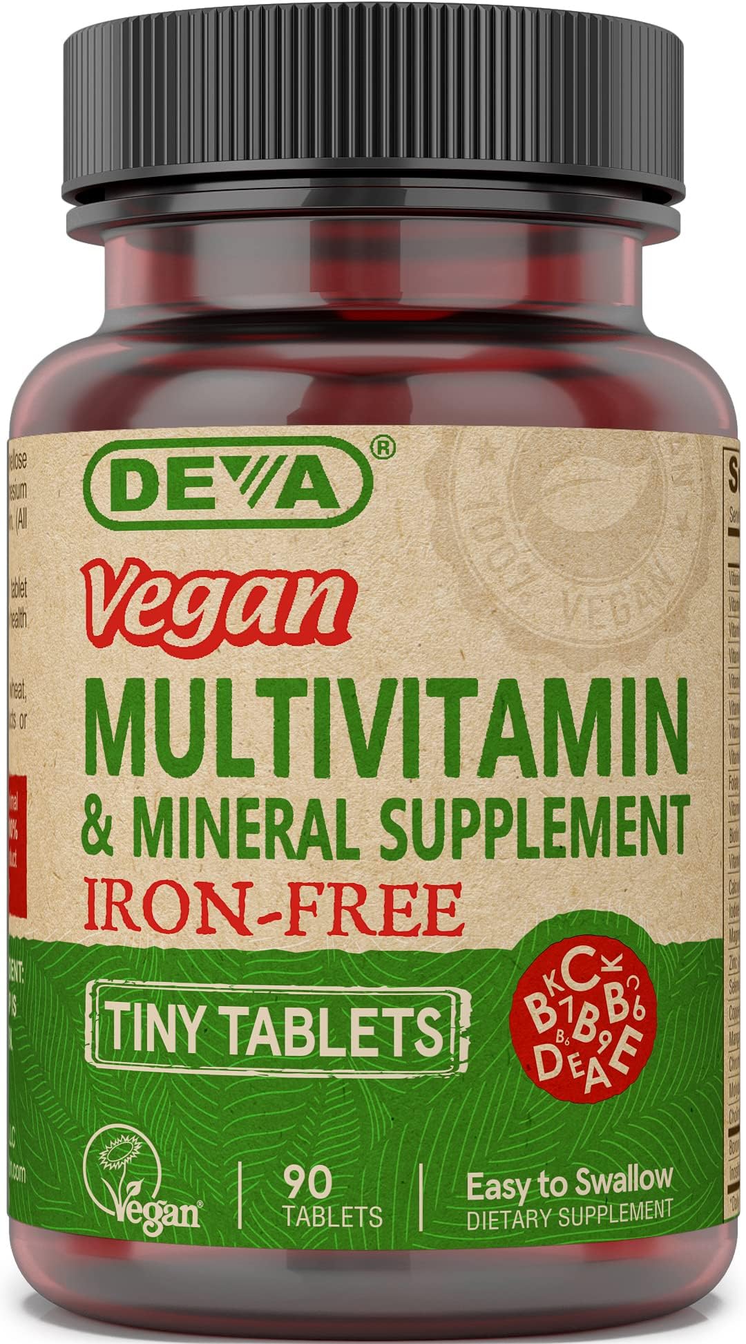 DEVA Tiny Tablets Vegan Multivitamins for Women & Men