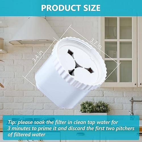 Miniatura 6 de Enhon Filtro de repuesto compatible con jarra de agua Epic Aquagear Seychelle filtro de agua paquete de 2 unidades de 150 galones elimina olores