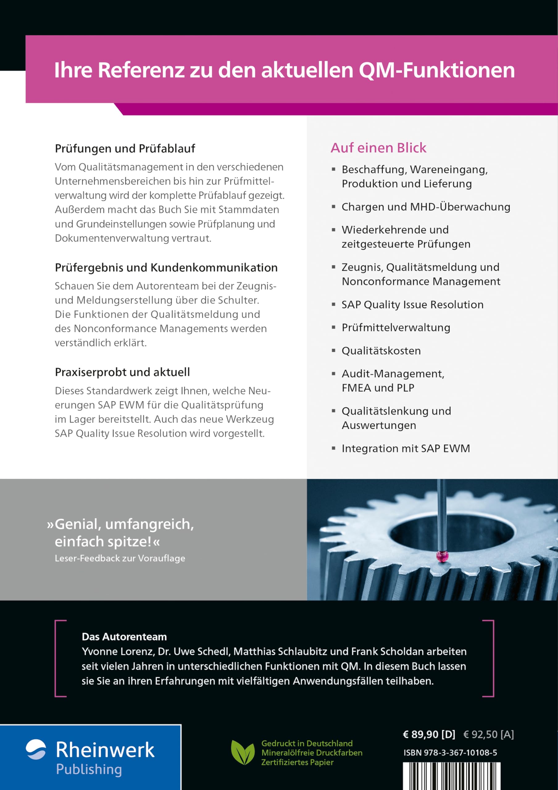 Qualitätsmanagement mit SAP S/4HANA: Die neue Auflage des QM-Bestsellers! Umfassend, praxisnah, aktuell (SAP PRESS)