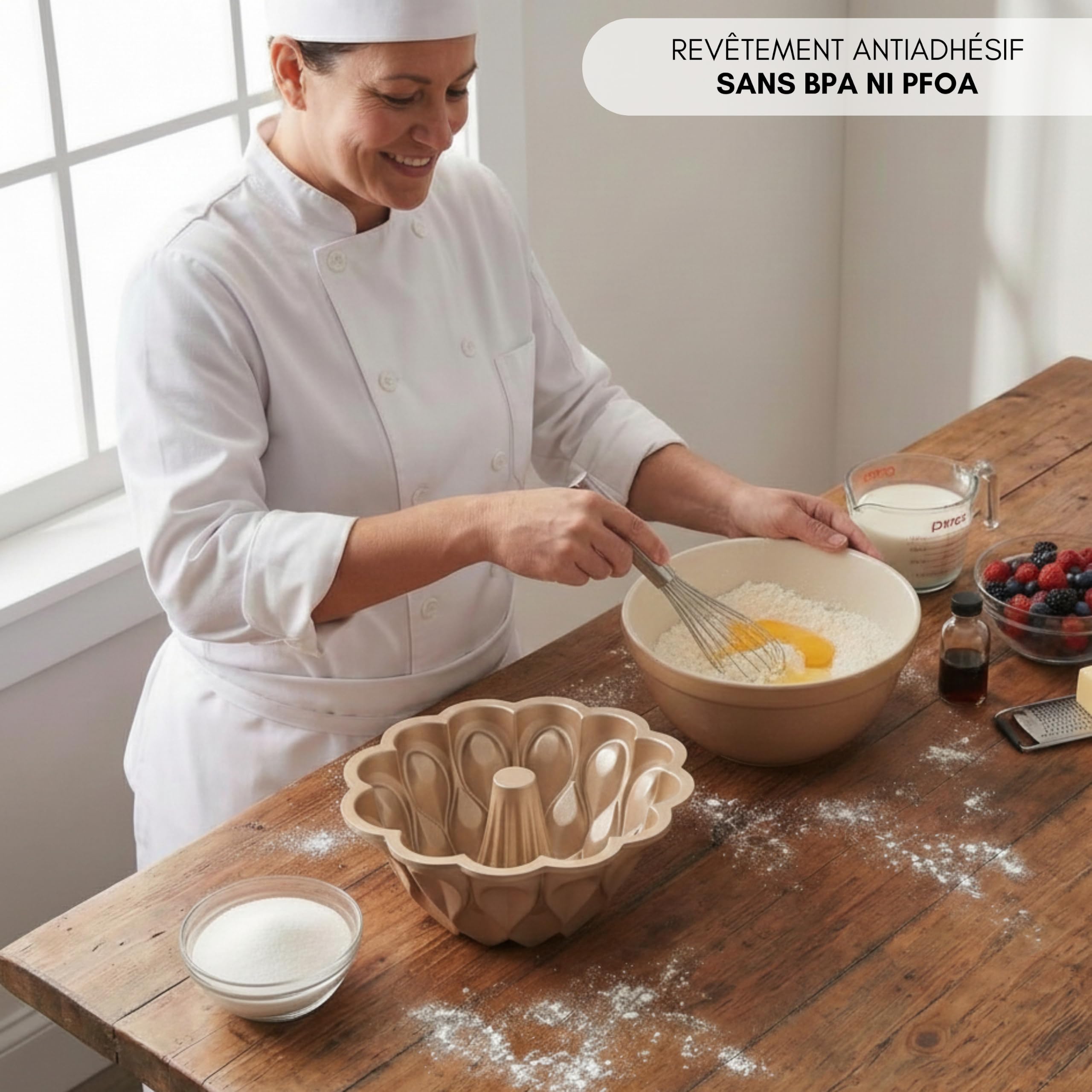 Erreke Moule à Gâteau avec Double Revêtement Antiadhésif, Blaze | Moule Kouglof. Moule Gateau. Moule à Tarte. Aluminium Moulé Résistant. Savarin Cuisson Uniforme. Pour Pâtisserie Maison