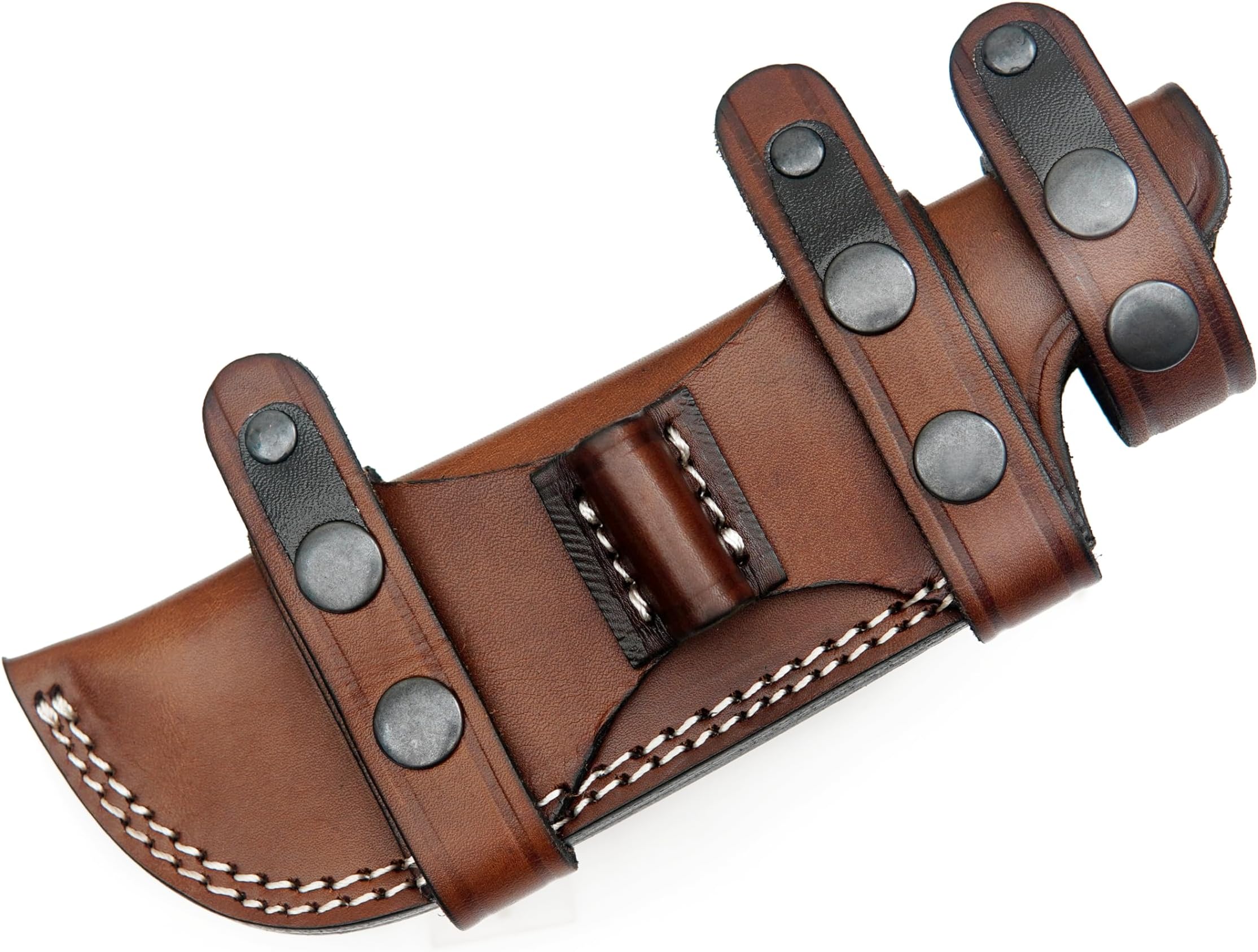 Ottoza TOP GRAIN Leather Knife Sheath for Fixed Blade Knives, RIGHT HAND Leather Knife Holster Holder, Horizontal Sheath for Belt No:2