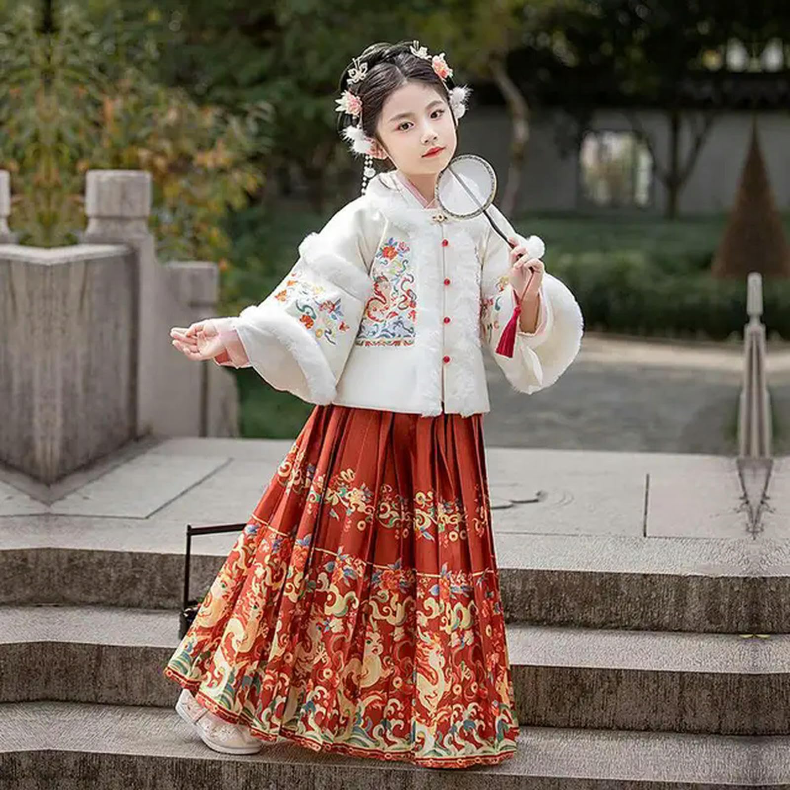 Hanfu - Gonna tradizionale cinese da principessa, invernale, calda, spessa, dinastia Tang, per eseguire abiti