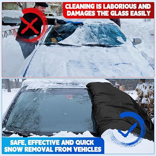 Miniatura 5 de Cubierta de nieve para parabrisas compatible con Toyota Highlander 2022 2023, cubierta de parabrisas delantero 600D para hielo y nieve, cubiertas de