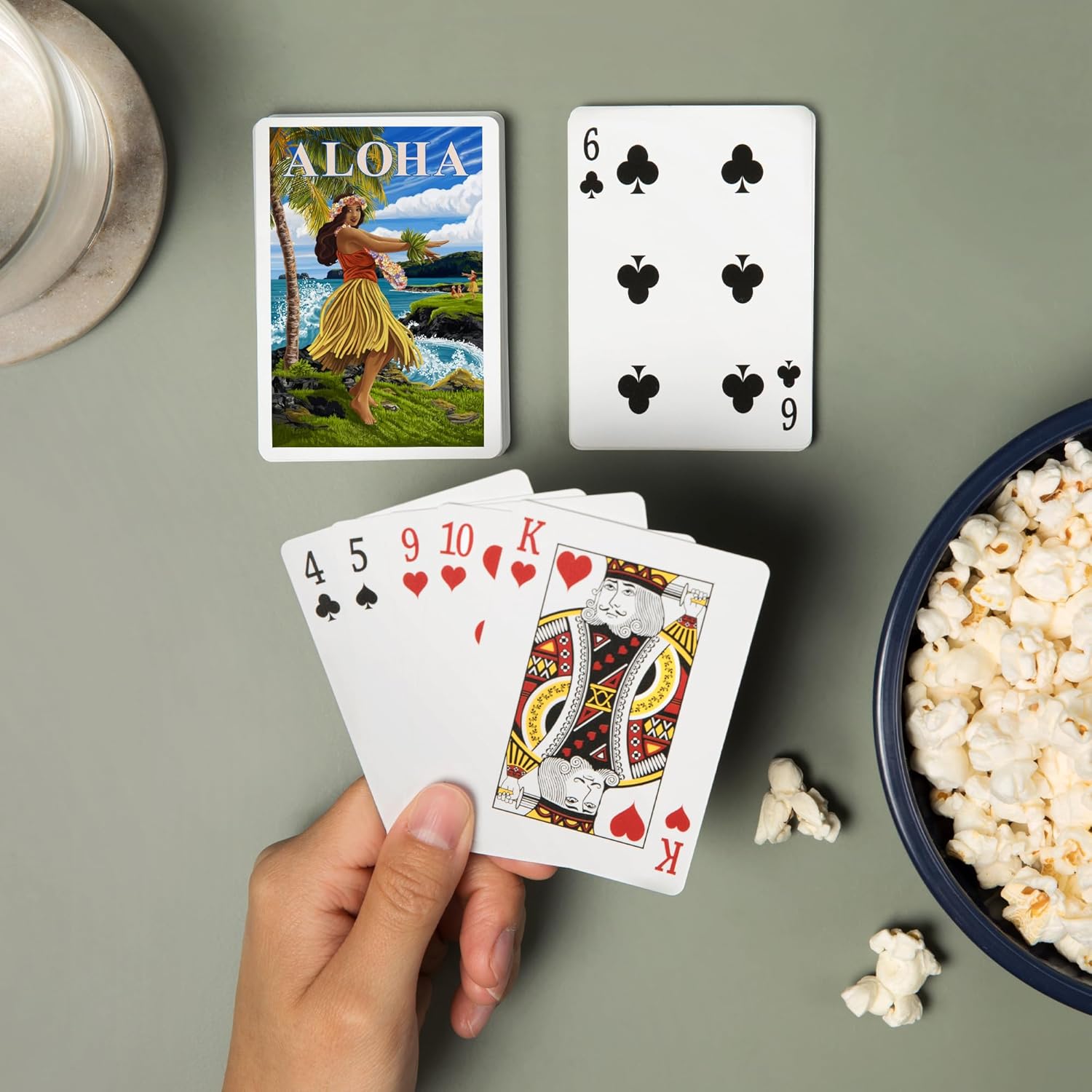 Lantern Press Aloha, Hula on Coast, 52 Playing Cards for Adults, Poker Size Card Deck