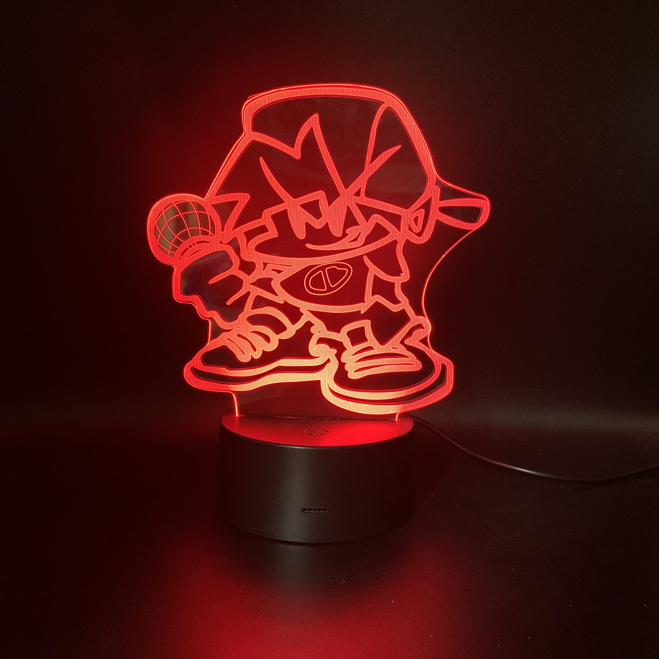 Lampara LED Videojuego Friday Night Funkin' Cambia Color USB Luz Nocturna y decoración