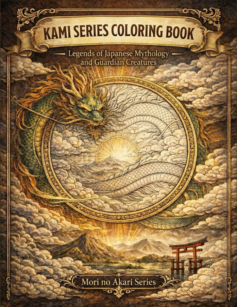 KAMI SERIES COLORING BOOK: Legends of Japanese Mythology and Guardian Creatures (Mori no Akari Series GOD)