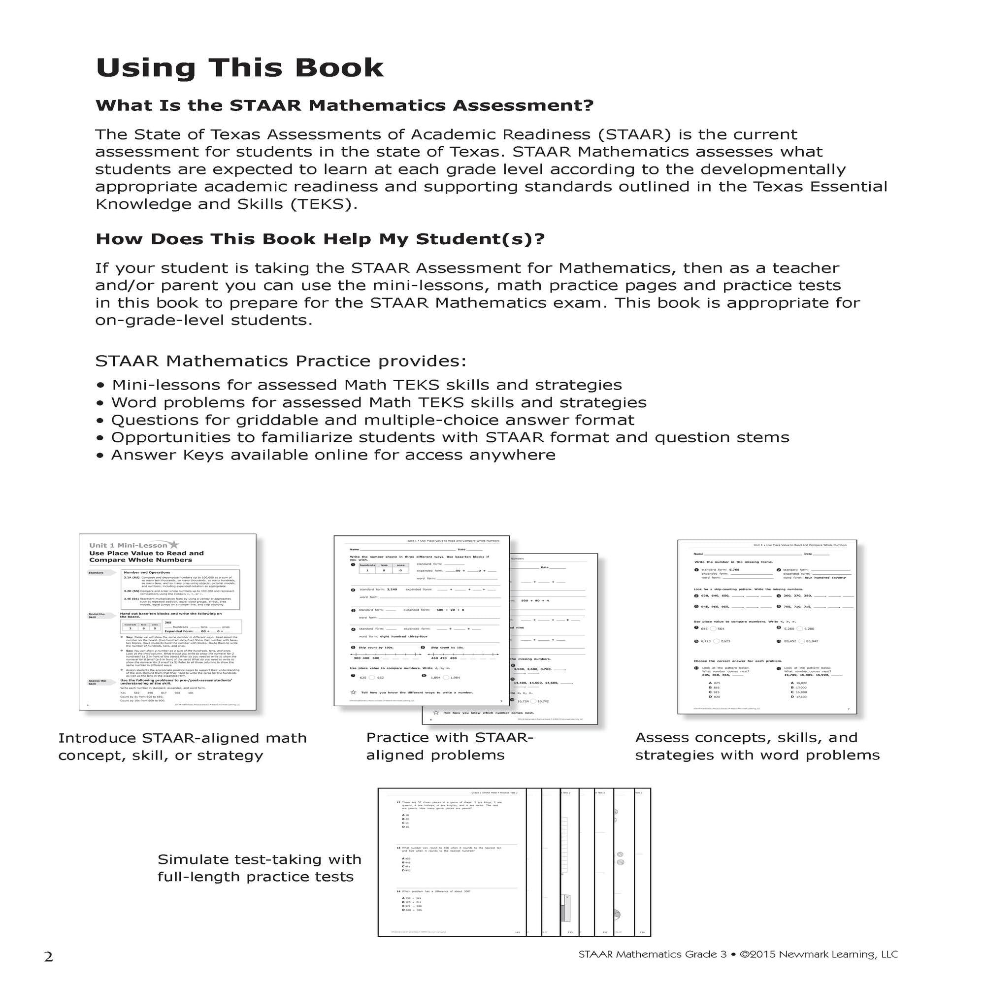 Snapklik.com : STAAR Mathematics Practice I For Children In Grade 3 I ...