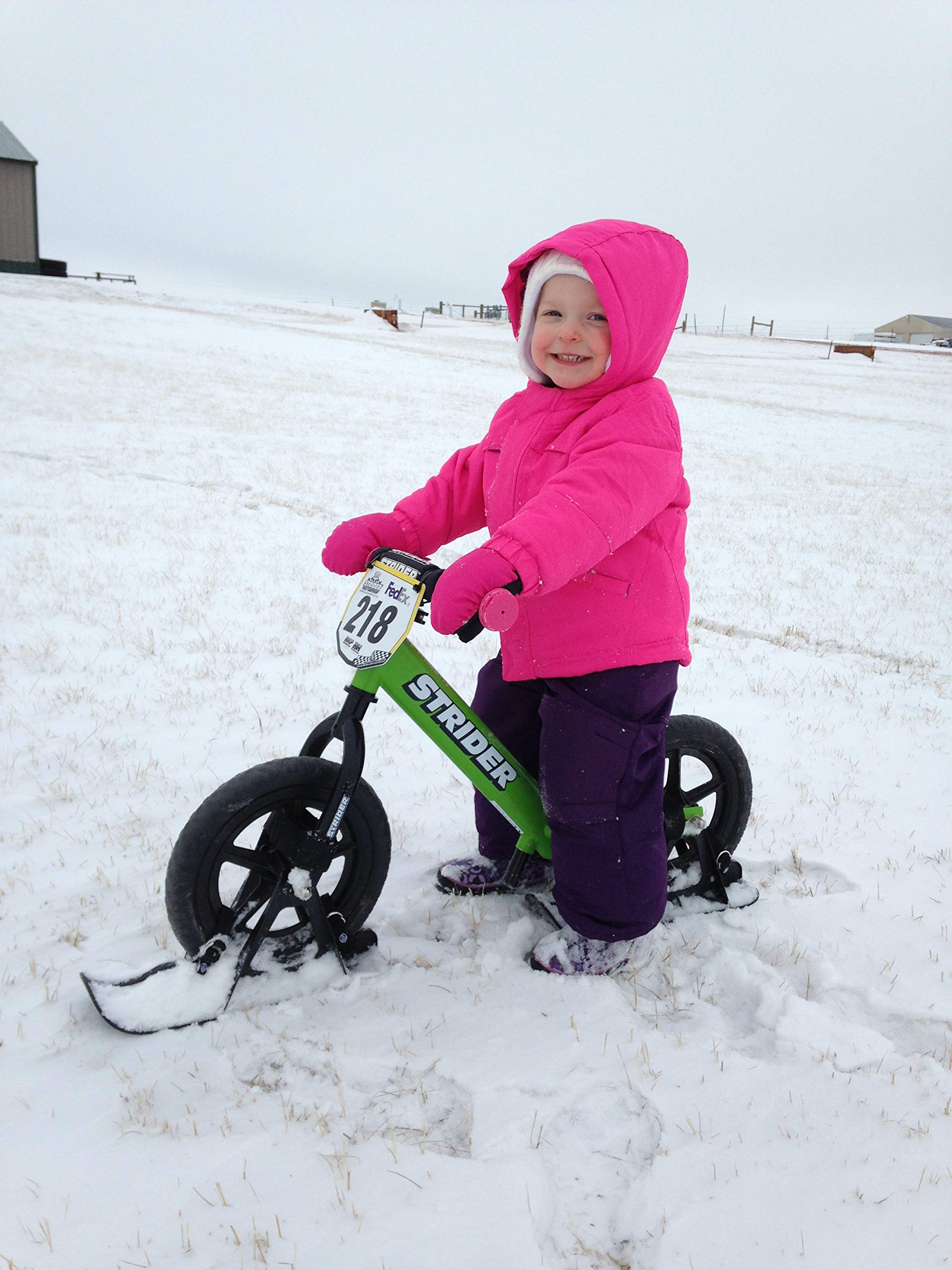 strider bike snow skis
