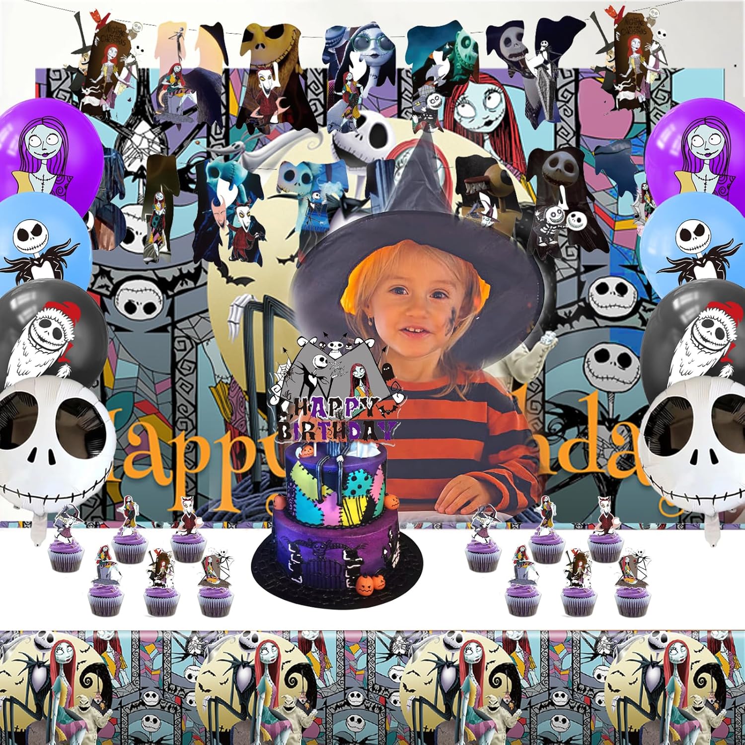 Decoraciones De Cumpleaños De Pesadilla Antes De Navidad, Suministros