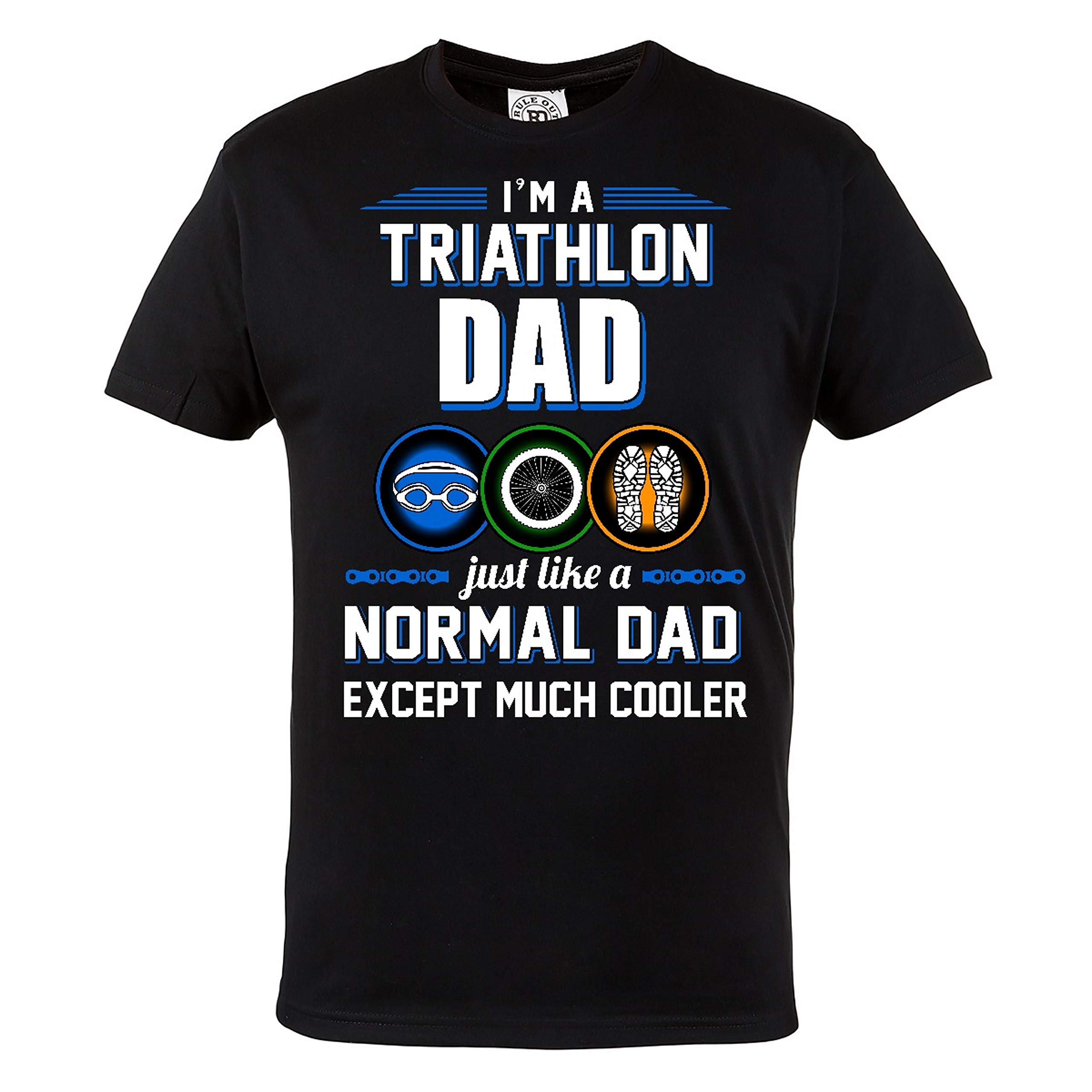 Mens Triathlon Dad Swim Bike Running Iron Man Casual Wear T-Shirt
