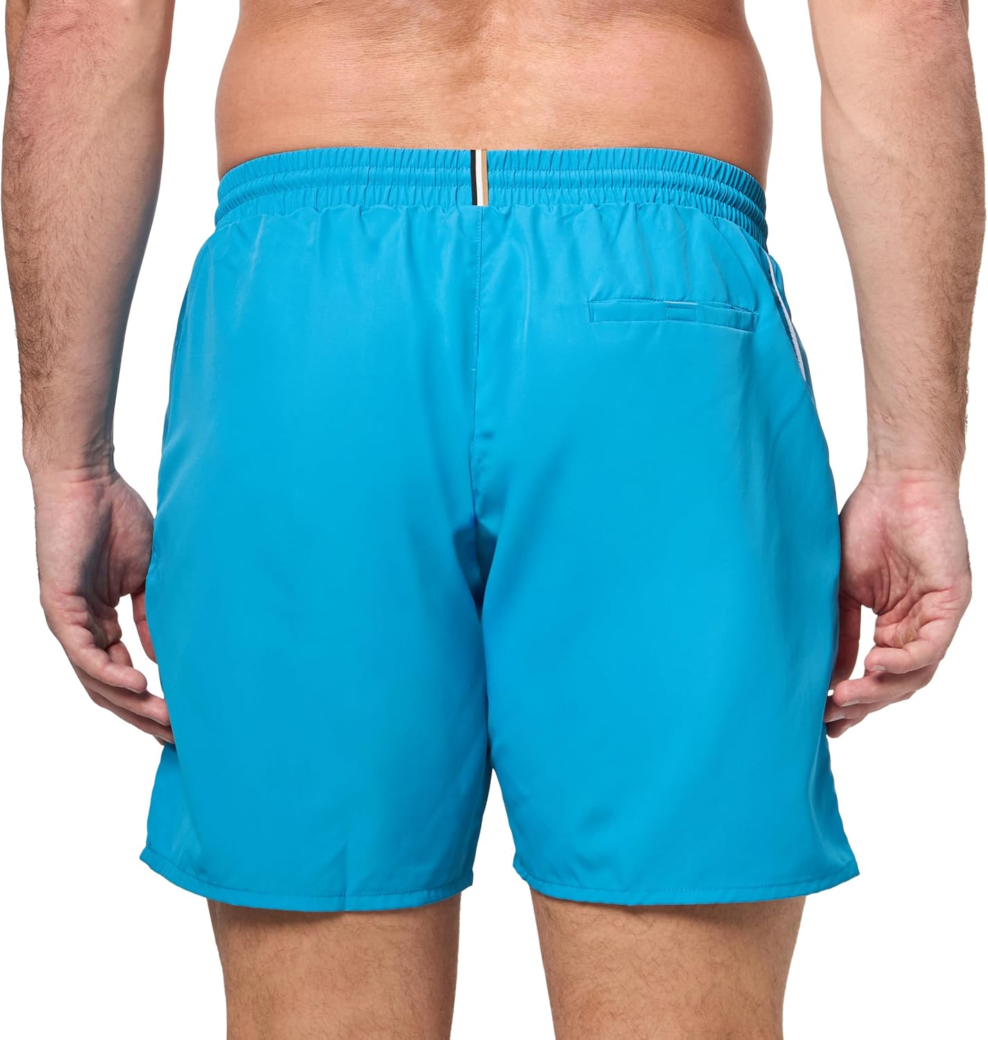 BOSS Men's Standard Medium Length Solid Swim Trunk