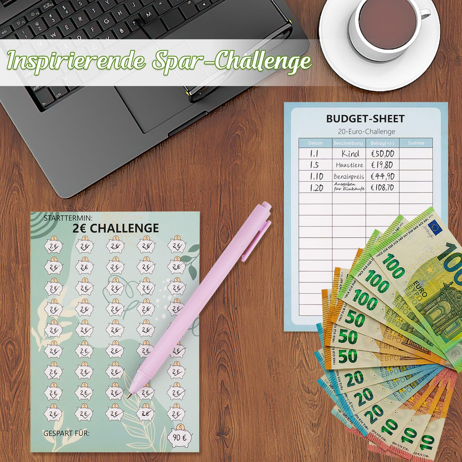 100 Envelope Saving Challenge Geld Sparen Challenge Spar Challenge Für Budgetplaner A6 Sparchallenge Budgetordner Budget Planner Sparen Mit Umschlagmethode Budget Binder Tragbares Budgetplanerbuch