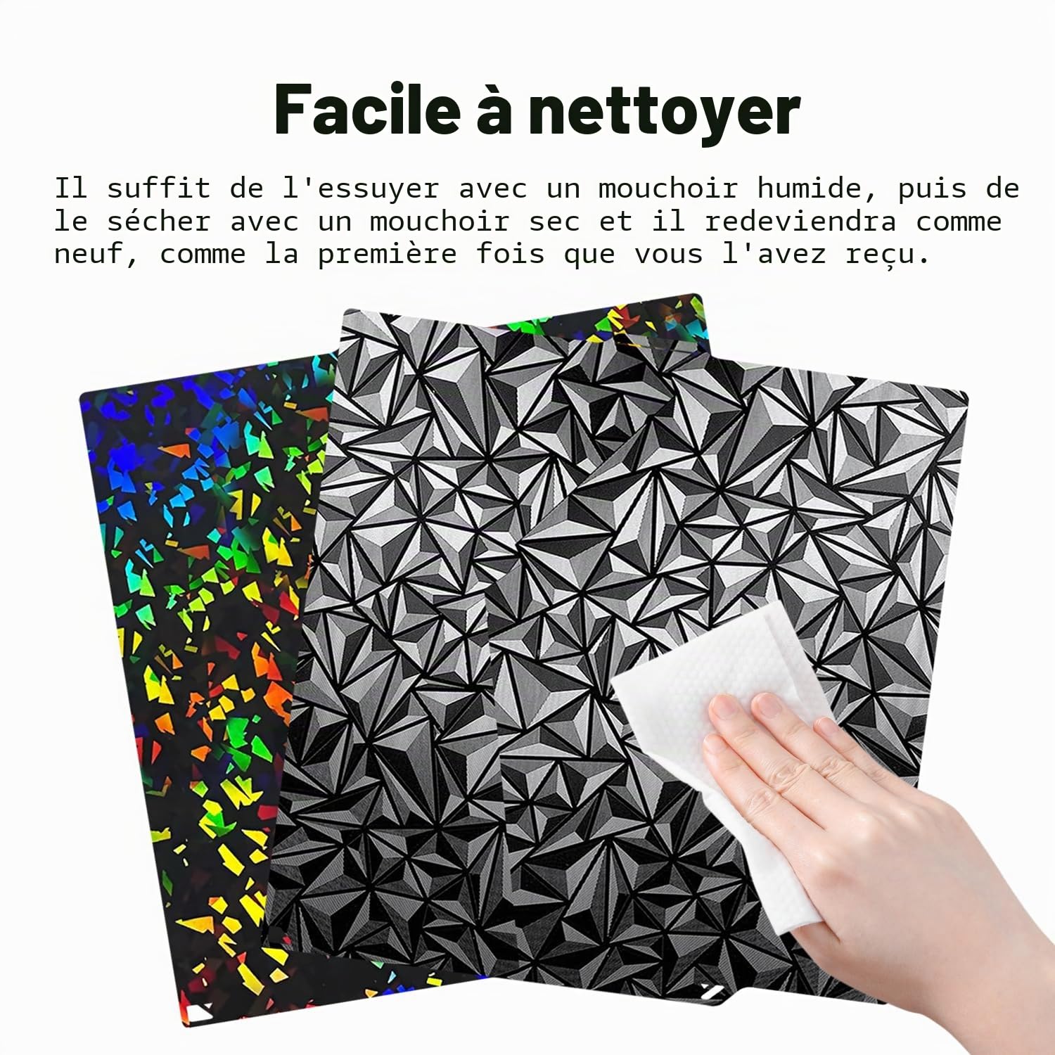 HzdaDeve 260X271MM pour plaque de construction en carbone Centauri PEI PEO Feuille double face lisse, plateau de pression chauffé, plateforme flexible pour Elegoo Centauri Carbon/Centauri (PEO+Debris)