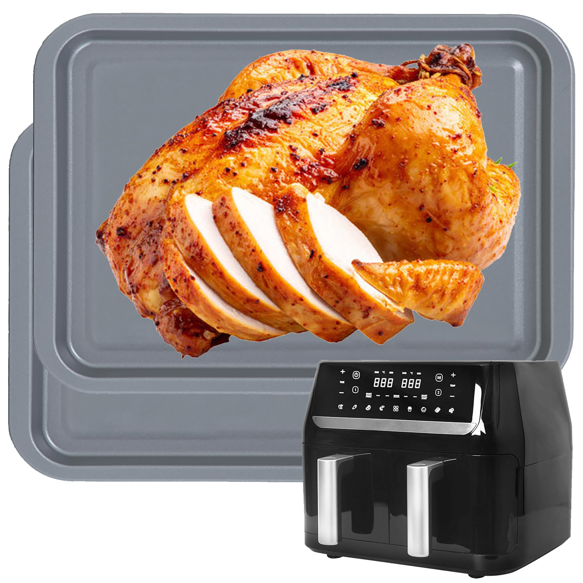 Mini Air Fryer Oven Baking Tray Non Stick Ideal for Cooking, Baking & Roasting (6)