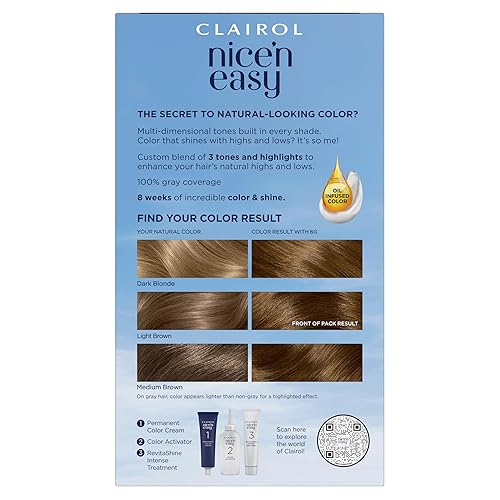 Miniatura 2 de Clairol - Tinte permanente Nice'n Easy para el cabello, color castaño dorado claro 6G (Light Golden Brown), paquete de 3 unidades