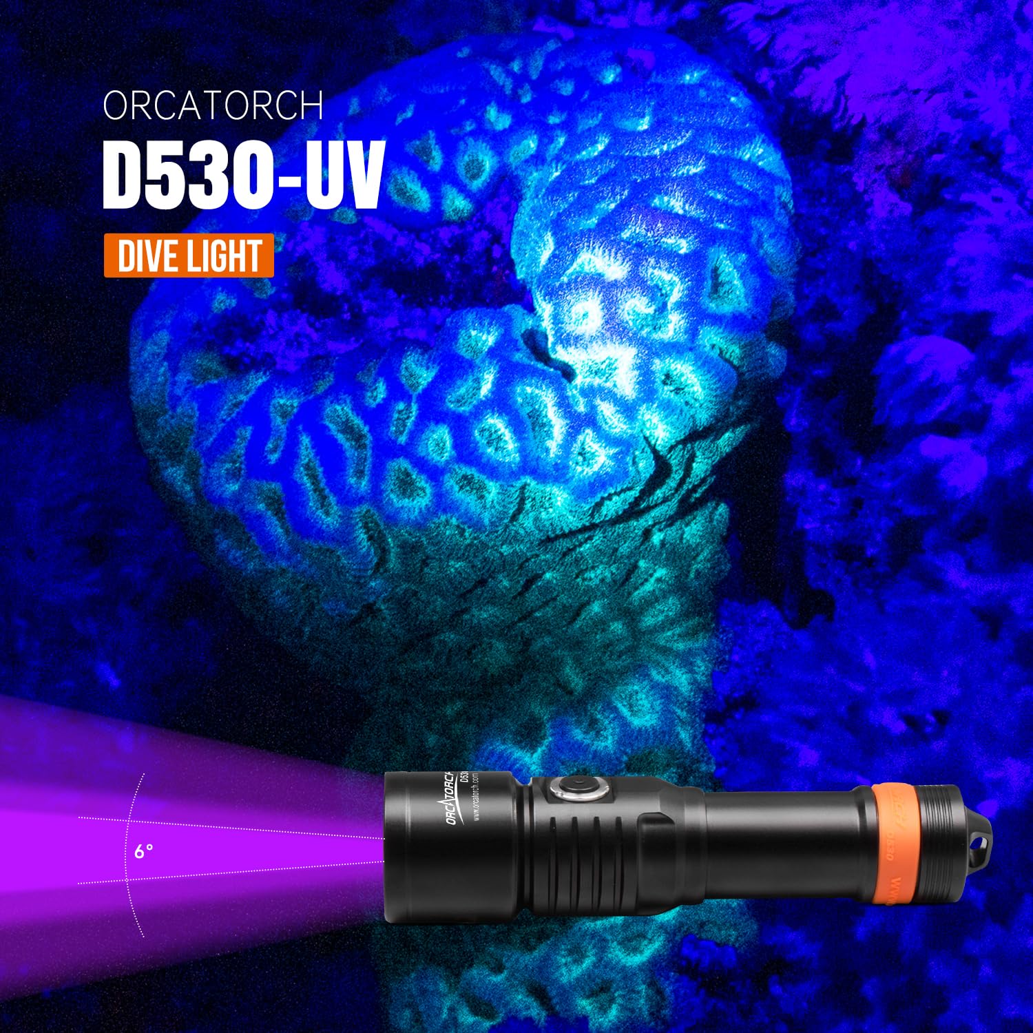 Amazon.co.jp: ORCATORCH D530 UV395nm LED UV ダイビングライト