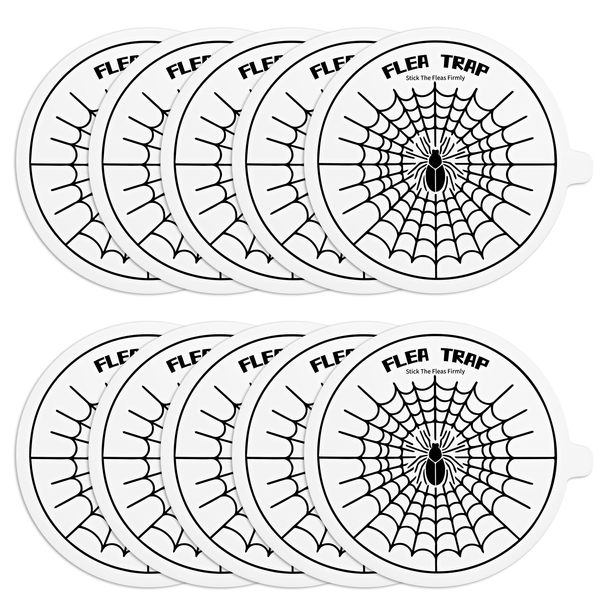 Flea Trap Refill Discs, 6.5 Inch Replacement Glue Boards 10Pcs, Sticky Glue Boards for Flea Trap, Non-Toxic Refill Glue Pad Replacement Mat Fits Most Flea Traps