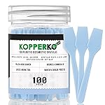 Kopperko Mini Cosmetic Spatula (2.5, 100 Pack) - Small Plastic Spatula for Skincare, Creams, & Crafts | Makeup Spatula or Multipurpose Mini Applicator for Mixing, Cosmetic, Face Mask | Sky Blue