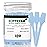 Kopperko Mini Cosmetic Spatula (2.5, 100 Pack) - Small Plastic Spatula for Skincare, Creams, & Crafts | Makeup Spatula or Multipurpose Mini Applicator for Mixing, Cosmetic, Face Mask | Sky Blue