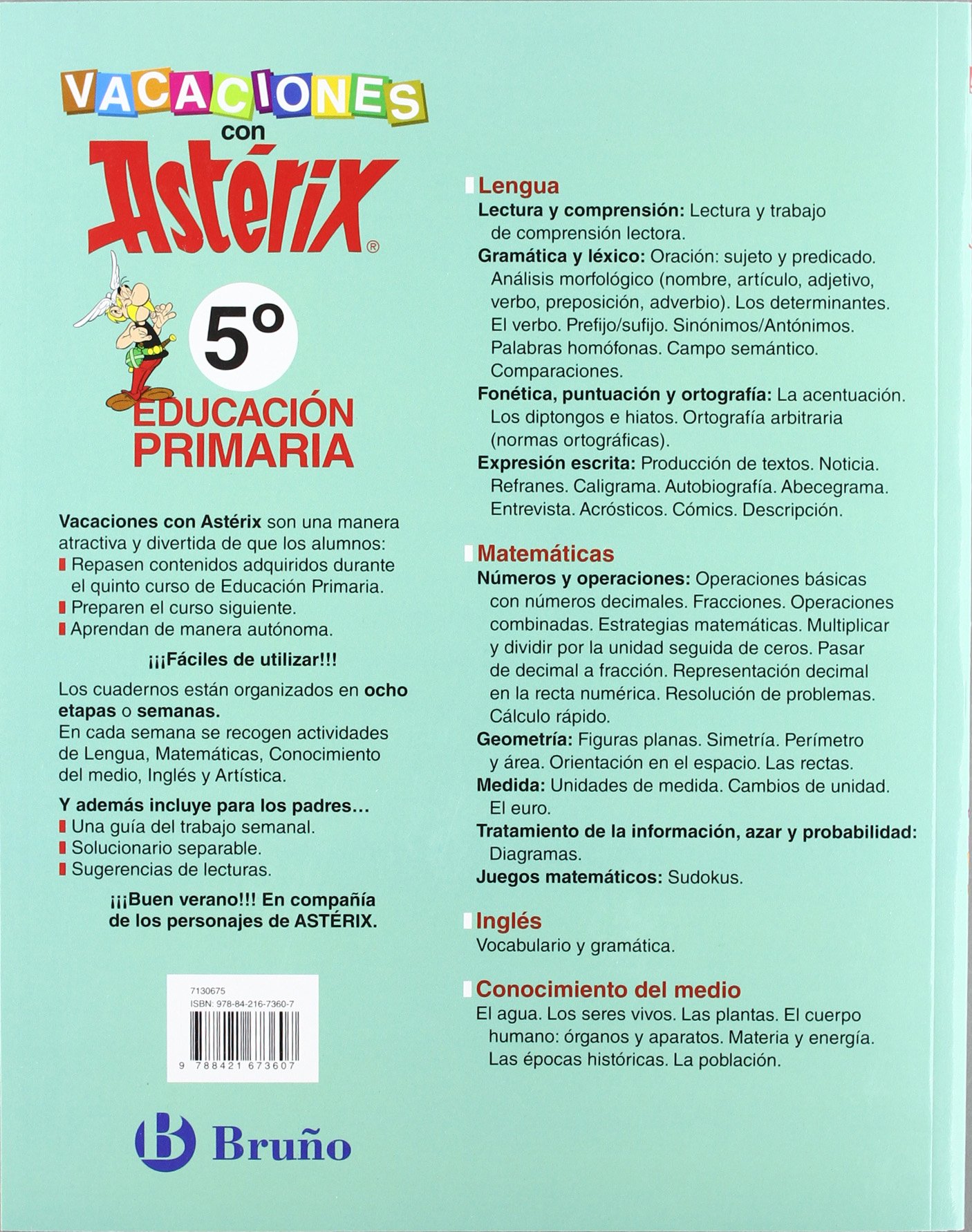 Vacaciones con Astérix 5º Primaria (Castellano - Material Complementario - Vacaciones Primaria) - 9788421673607