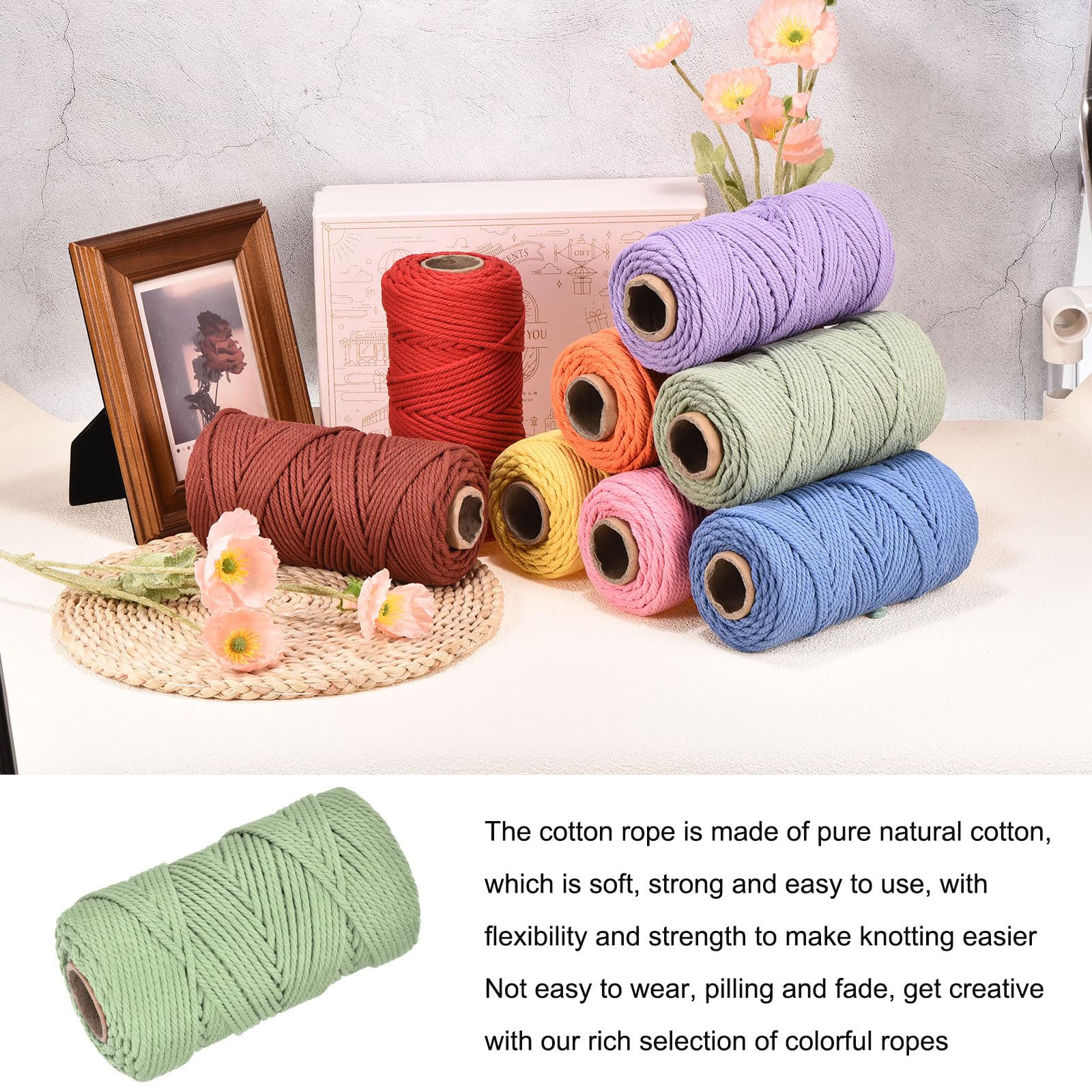Rebower 0.2 Inch 328 Feet Macrame Cord - Image 3