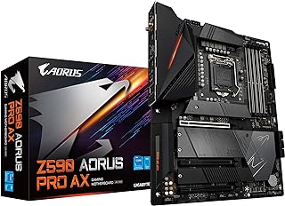 GIGABYTE Z590 AORUS PRO AX (LGA 1200/Intel Z590/ATX/3x M.2/PCIe 4.0/USB 3.2 Gen2X2 Type-C/Intel WiFi 6/2.5GbE LAN/Gaming Motherboard)