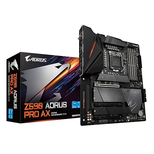 GIGABYTE Z590 AORUS PRO AX (LGA 1200/Intel Z590/ATX/3x M.2/PCIe 4.0/USB 3.2 Gen2X2 Type-C/Intel WiFi 6/2.5GbE LAN/Gaming Motherboard)