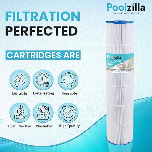 Miniatura 5 de Poolzilla Paquete de 4 cartuchos de filtro de piscina de repuesto para Unicel C-7482, Jandy CL580, CV580, PJAN145, Filbur FC-0820, A0104100,