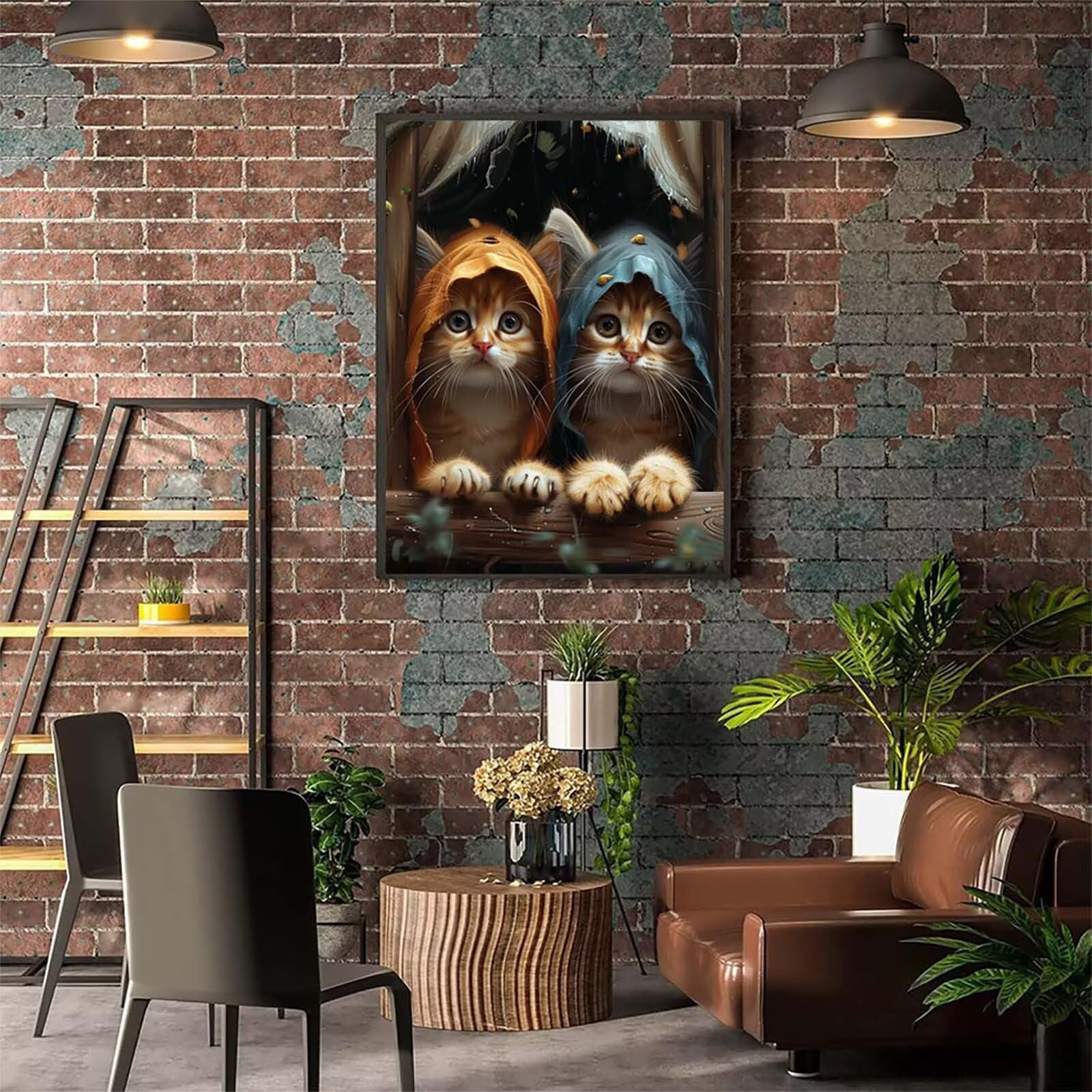 5D Diament Malarstwo Kot Numer dla dorosłych, Diamentowe Malarstwo Śliczne Dorosły, DIY Hobby Kreatywny zestaw do haftowania Dorośli, Zestaw do haftu krzyżykowego, Boże Narodzenie Dekoracja Prezent