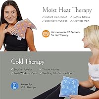 Vista 5 de SacksyThyme Almohadilla térmica para microondas para calambres, espalda, cuello, hombros, dolor de piernas, paquete de calor reutilizable, paquete