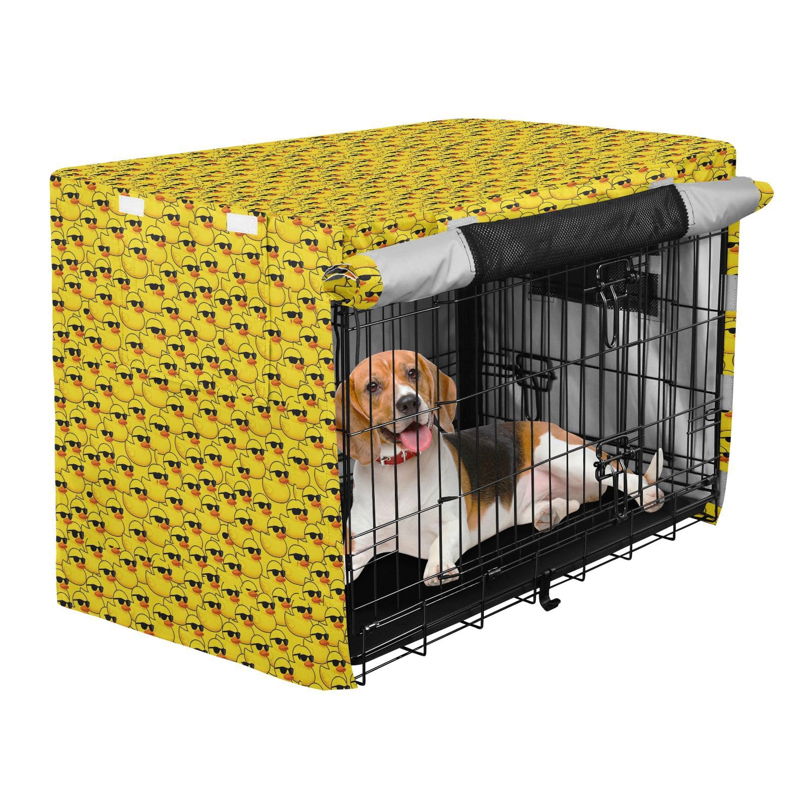Housse de niche Oxford S imperméable jaune canard à lunettes de soleil pour voyage en voiture