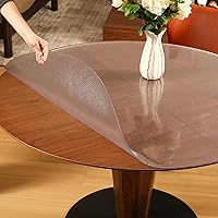 Vista 24 de ETECHMART - Protector de mesa de PVC transparente, mantel rectangular de plástico para escritorio, protector de mesa impermeable de vinilo