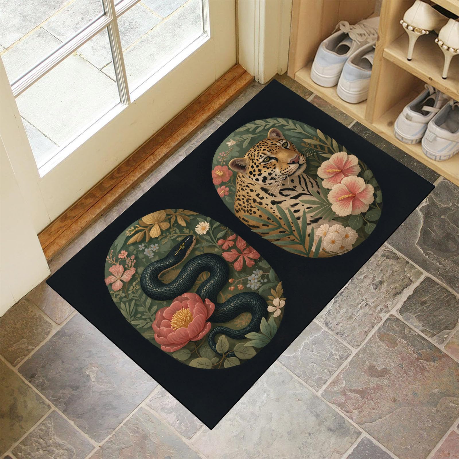 Tapis de sol antidérapant vert pour éliminer les traces de pattes