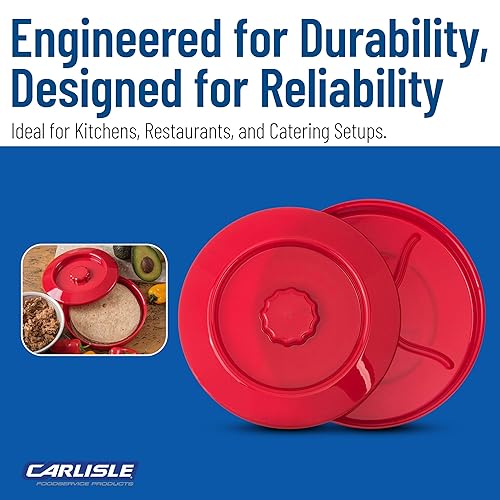 Miniatura 7 de Carlisle FoodService Products 047005 Servidor de tortilla apilable con tapa, 7-1/4 pulgadas/2 pulgadas, rojo