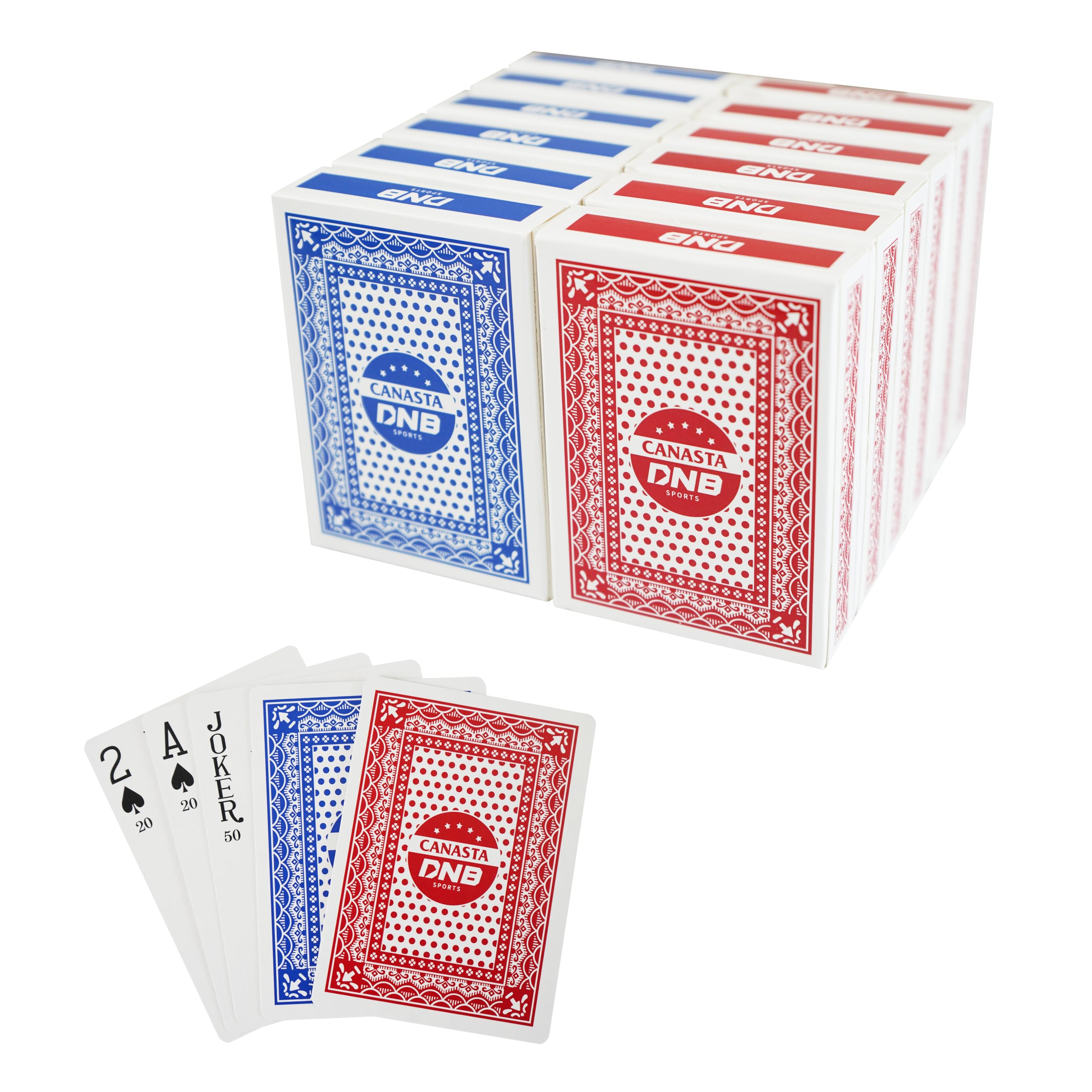 Amazon.com: DNB 12 Deck Canasta Cards - 6 Decks Blue and 6 Decks