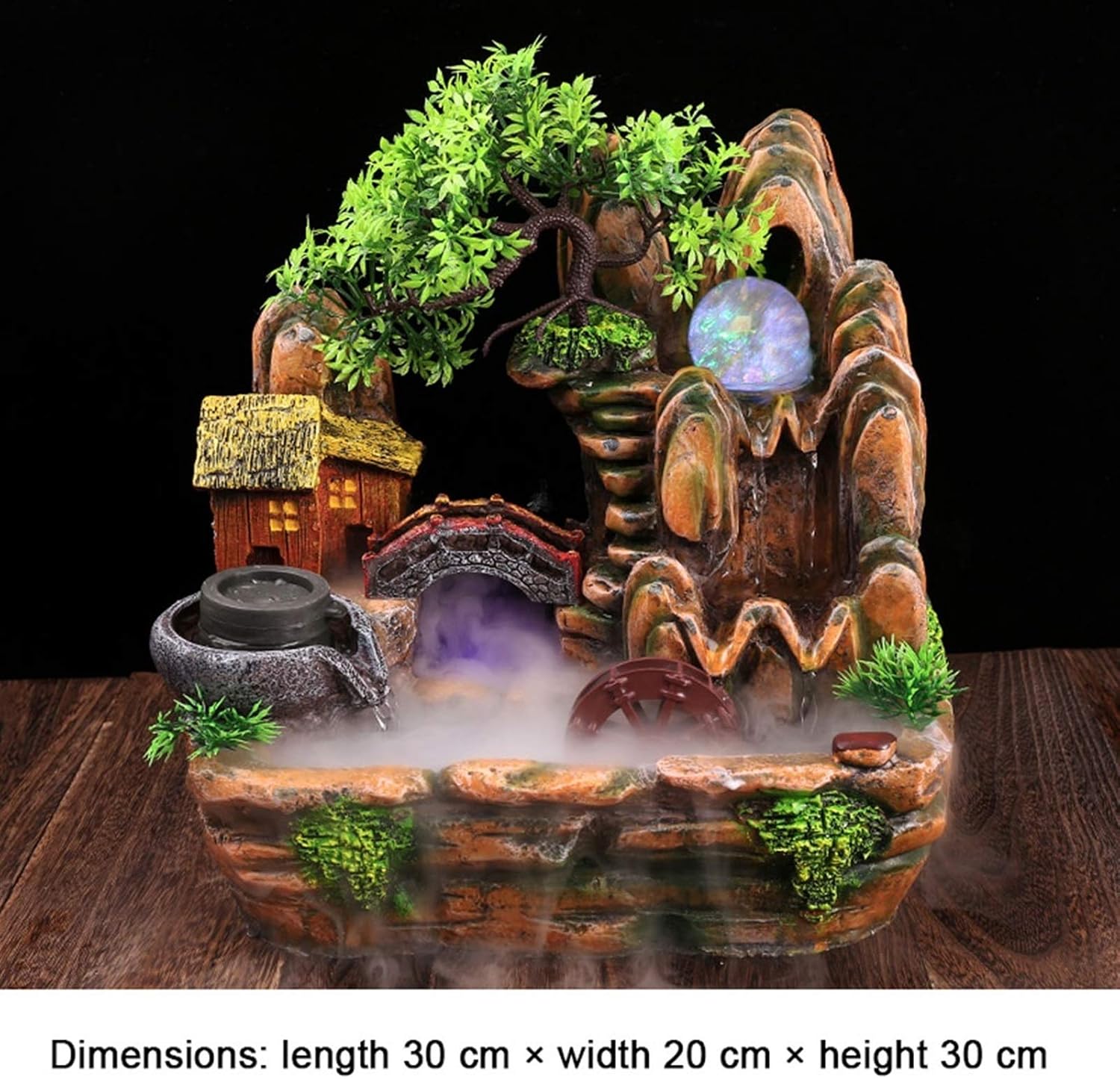 Tabletop Fountain Rockery and Water Decoration Fountain Living Room Home Interior Transfer Decoration Tabletop Fountain Indoor Fountain Waterfall Gift Desktop Fountain