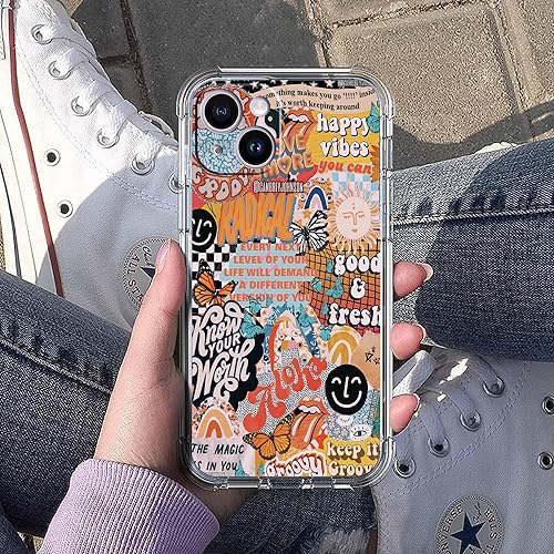 Miniatura 5 de Funda de collage estético para iPhone 15, con citas positivas para hombres y mujeres, bonita funda de TPU suave compatible con iPhone 15