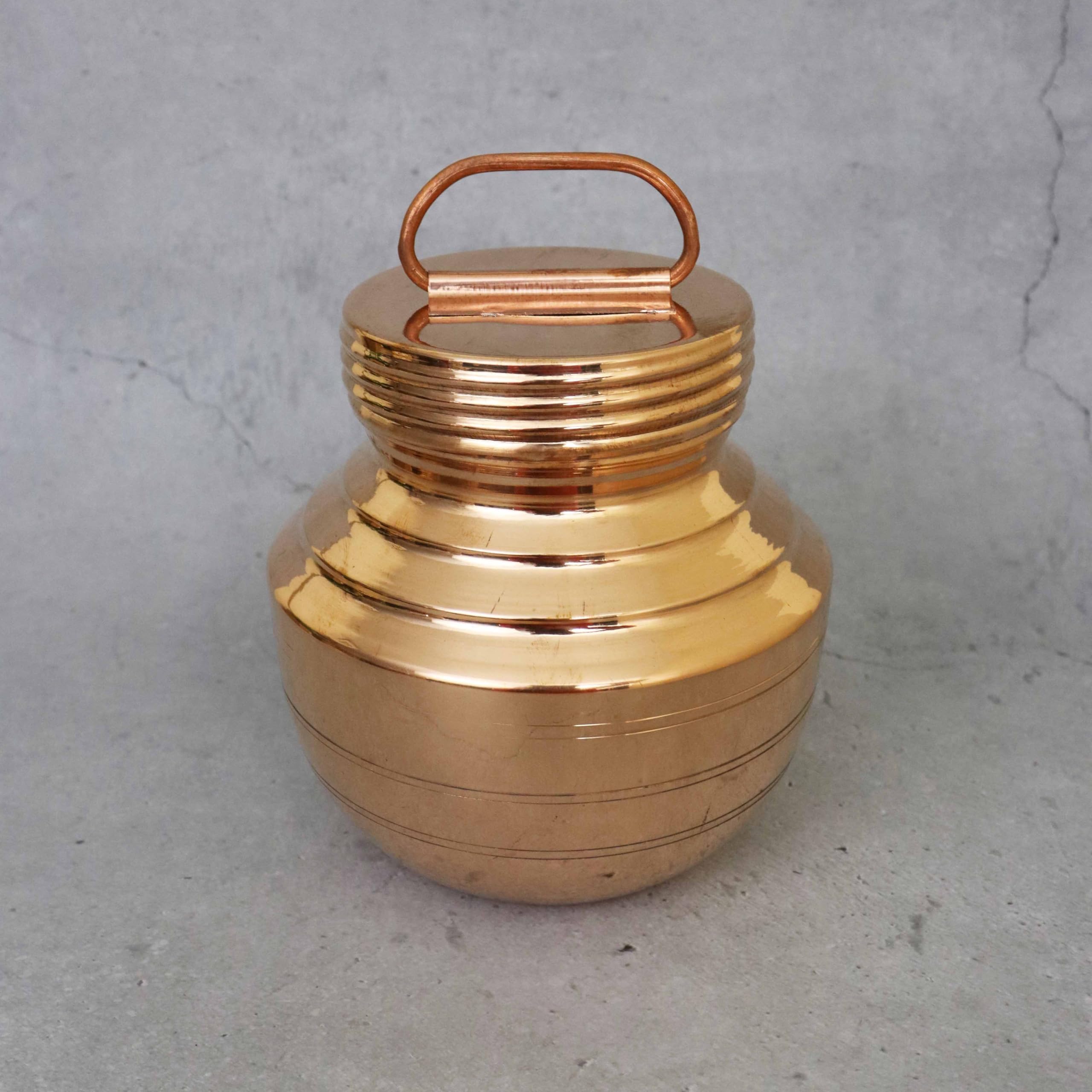 Putrika Traditional Copper Pavitra Gangajali | Lota | Kalash | Kamandal | Copper Patra | Chembu | Ghant | Tambi | for puja | Pooja (Small)