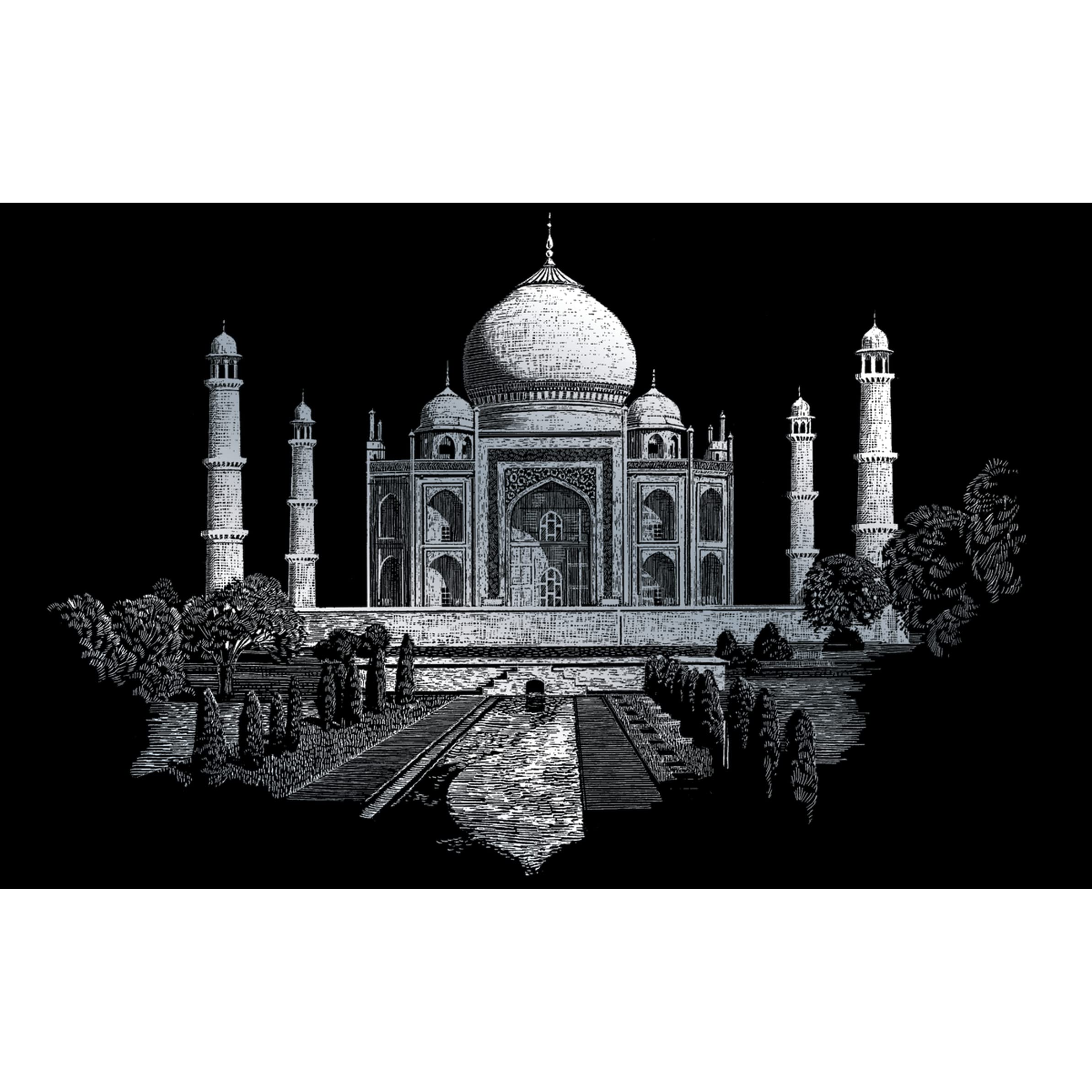 Pracht Creatives Hobby 4674-28271 Scratch Painting kit, Taj Mahal