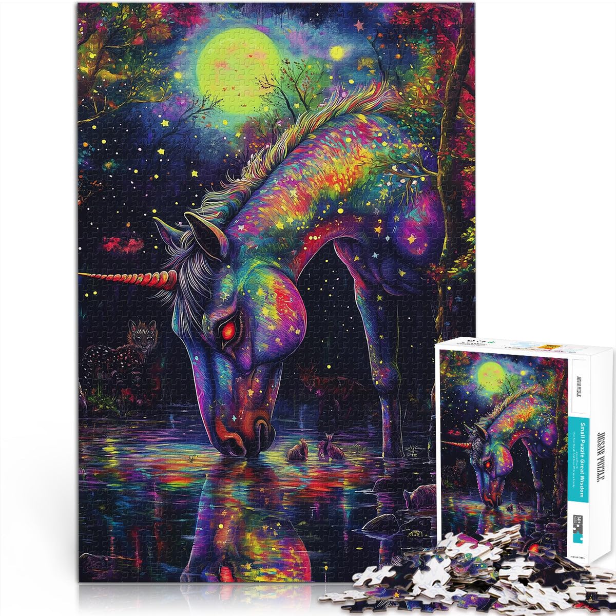 Adults 2000 Pieces Puzzle red eyed horse Spielzeug für die ganze Familie Lustige Aktivitäten für zu Hause, Geburtstagsgeschenk, Reisegeschenk,70x100cm — image 1