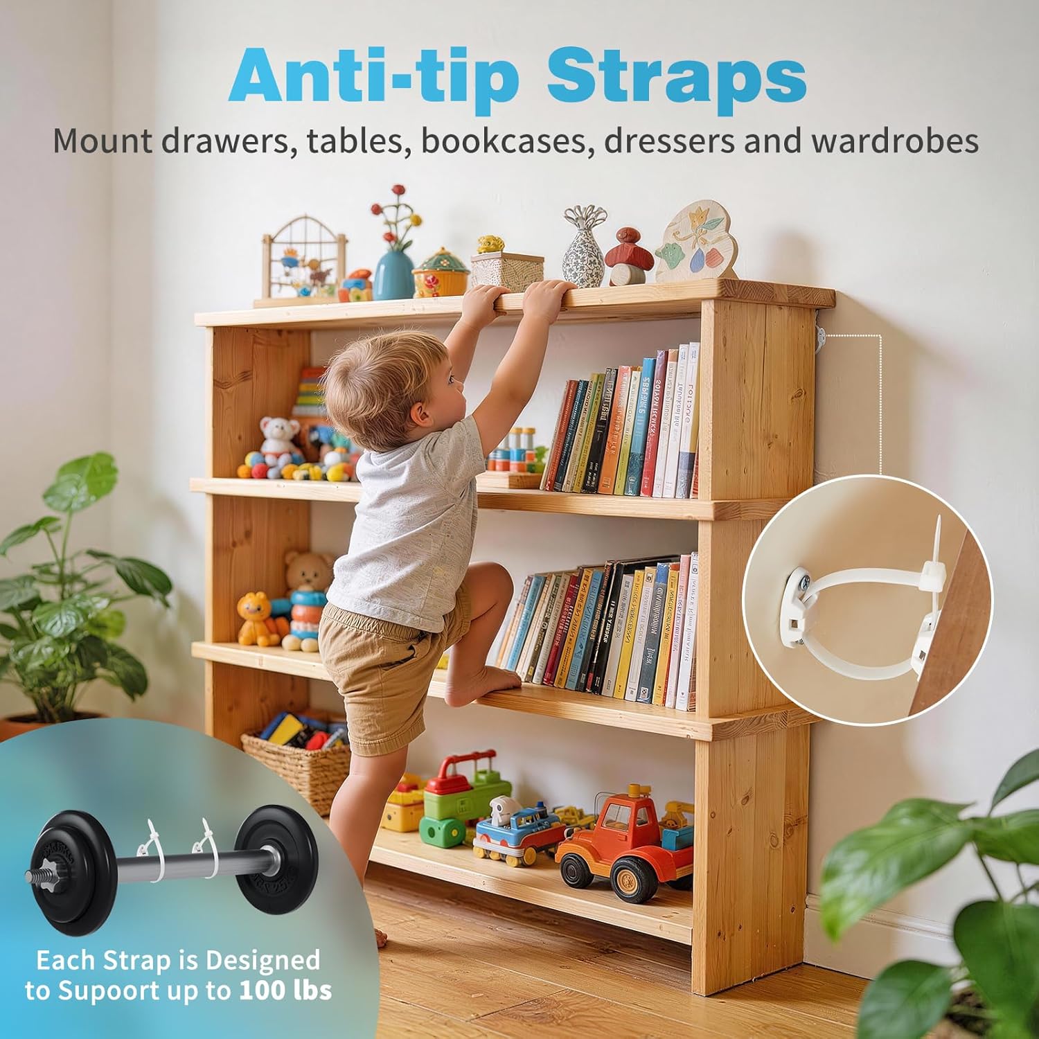 Inaya Baby Proofing Kit Advanced Set - Child Safety Hidden Locks for Cabinets & Drawers, Adjustable Safety Latches, Door Lever Locks and Outlet Covers and more - Keep Your Child Safe at Home