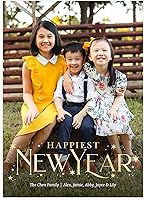 Vista 16 de Let's Make Memories - Tarjetas navideñas personalizadas con sobres, tarjetas navideñas de 5 x 7 pulgadas, sobres blancos, Colorful Lights