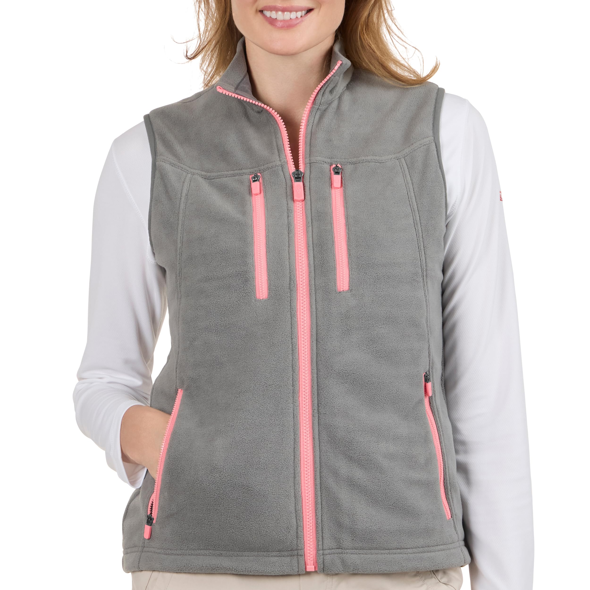 SCOTTeVEST Fleece Crest Vest for Women - 15 Hidden Pockets - Warm Wrinkle Resistant for Travel & More