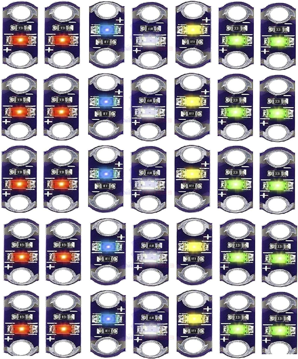 50pcs/lot Smart Electronics Lilypad Led Red/White/Orange/Emerald Green/Blue/Yellow/Yellow Green Light Module for arduino IDS Lilypad LED Module