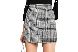 Rachel Green's Iconic Plaid High Waist Bodycon Mini Skirt
