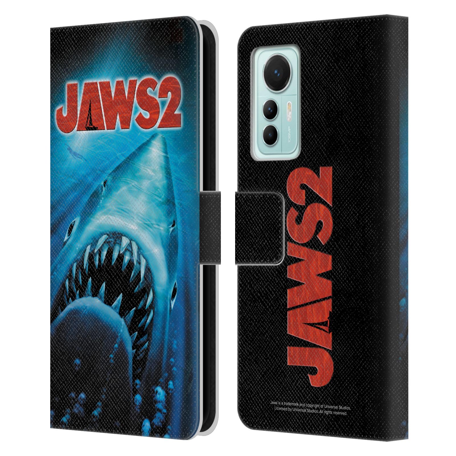Head Case Designs Officially Licensed Jaws Swimming Poster II Key Art Leather Book Wallet Case Cover Compatible with Xiaomi 12 Lite
