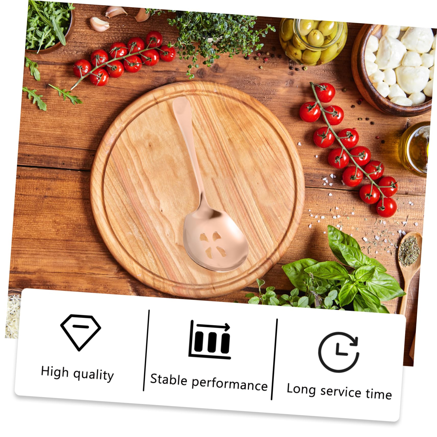 SOLUSTRE Flight Spoons Large Serving Spoon Silverware Dishwasher Safe Essential Kitchen Tool