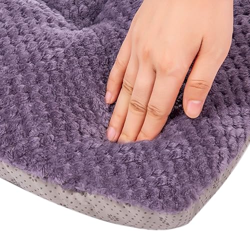 Miniatura 5 de WONDER MIRACLE camas de lujo para mascotas, camas de perro o gato de felpa, ideal para jaulas de perro, se puede lavar a máquina y secar en secadora