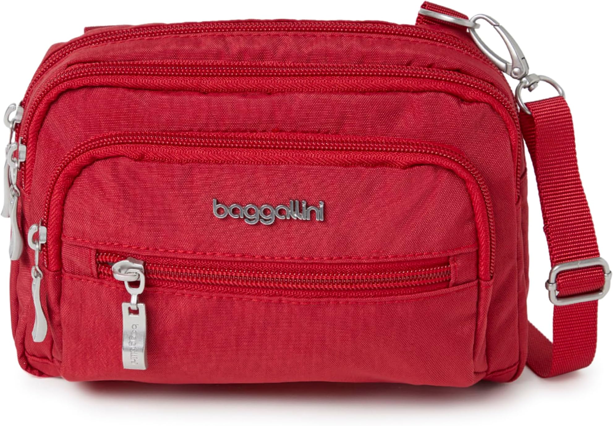Triple Zip Small Crossbody Bag