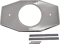 Vista 8 de Westbrass A502-62 Placa de cubierta de remodelación de un agujero para válvulas de bañera y ducha Moen y Delta, negro mate